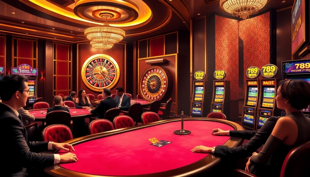 Engaged players enjoying strategic gameplay at casino tables, highlighting 789 win excitement.