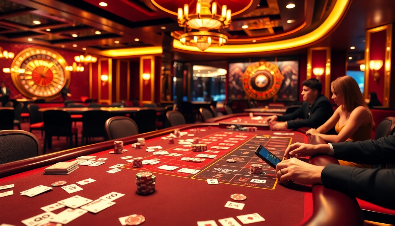 Experience the thrill at kkwin in a luxurious casino setting filled with gaming excitement.