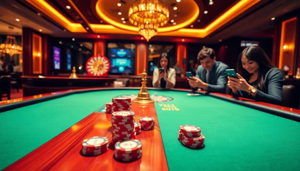 Experience the thrill of VN168 online casino with vibrant gaming tables and exciting players.