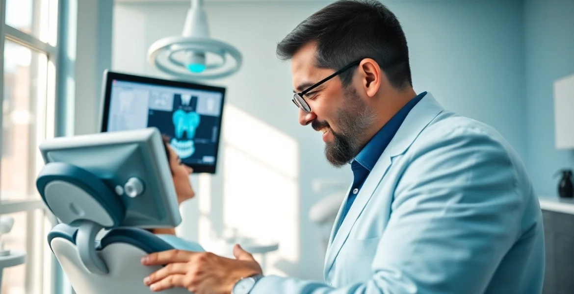 dental implant dentist in cheras consulting with a patient in a modern dental clinic