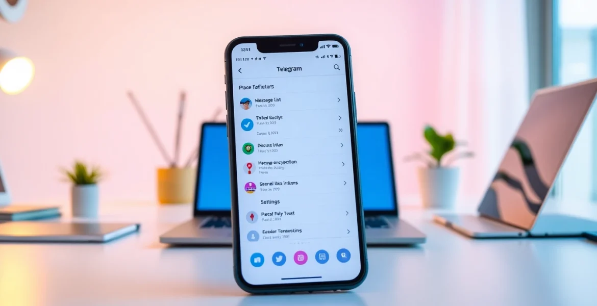 Explore the features of Telegram中文 on a smartphone, showcasing its user-friendly interface.