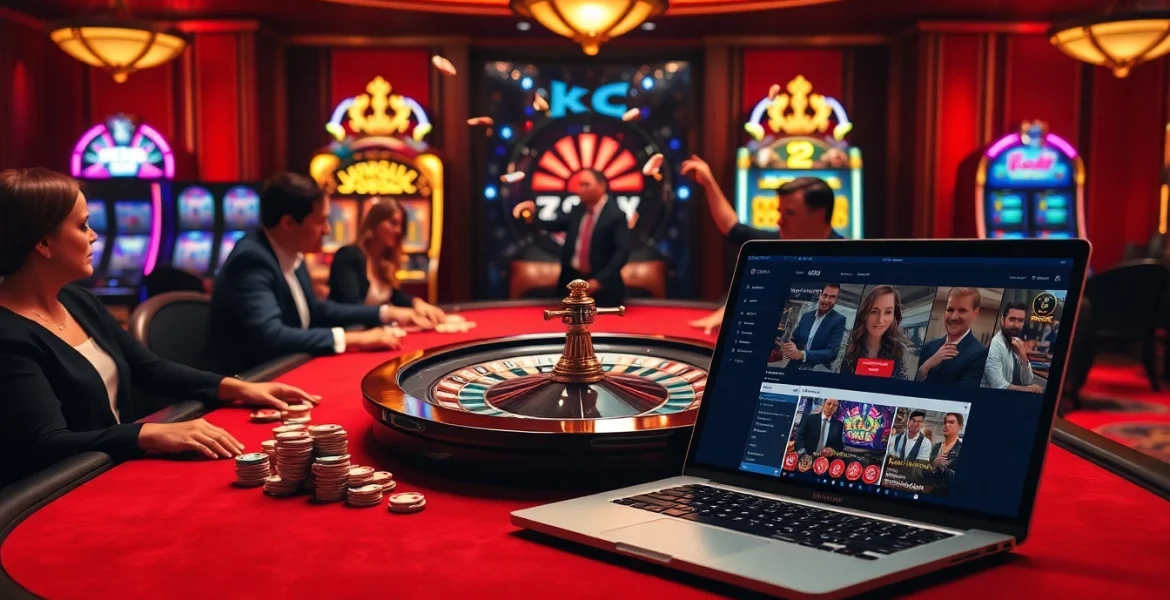 Experience the thrill of gambling with KJC's exciting casino scene at https://kjc.onl/ featuring poker and roulette.