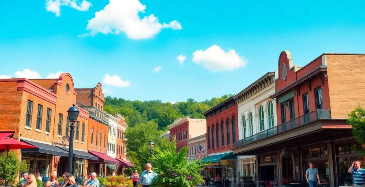Experience the vibrant community life in Clarksburg with historic streets and lively cafes.