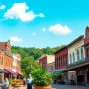 Experience the vibrant community life in Clarksburg with historic streets and lively cafes.