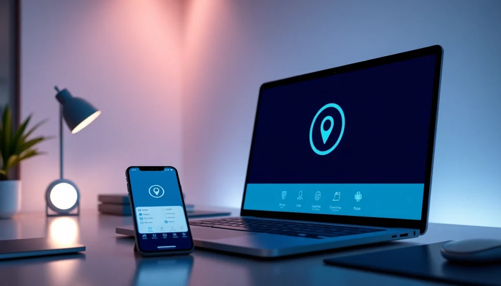 快连下载 interface displayed on a modern laptop, showcasing user-friendly VPN connectivity.