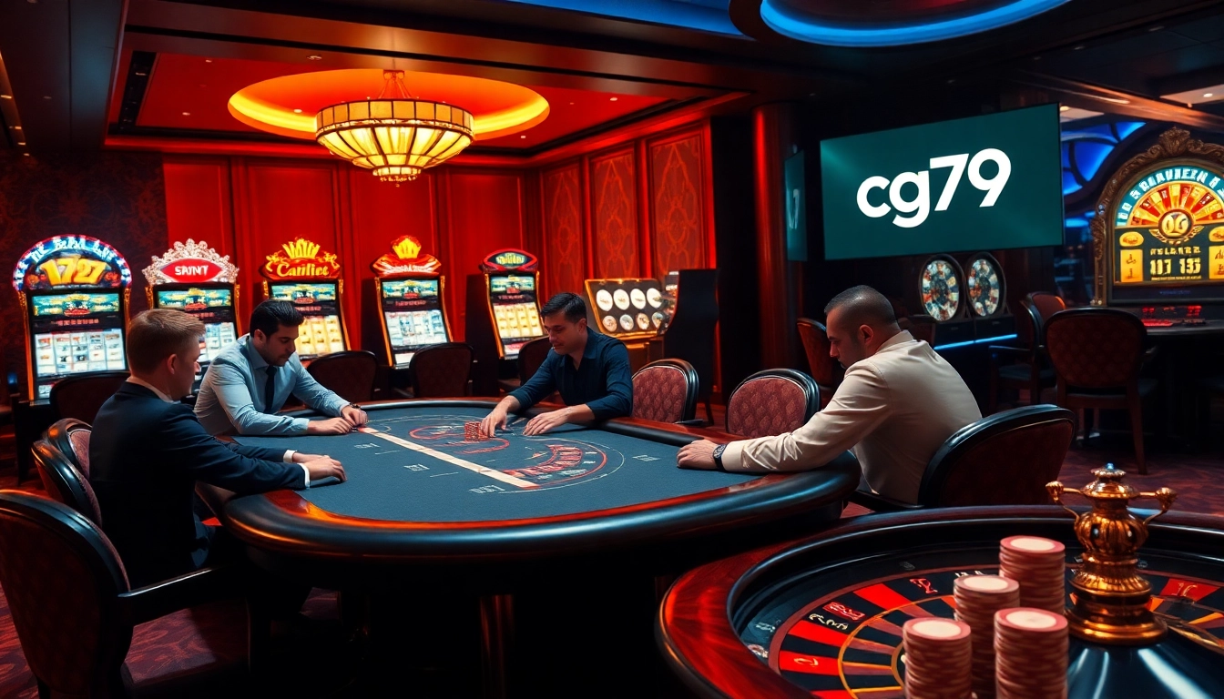 Người chơi tham gia vào một ván poker đầy kịch tính tại cg79, thể hiện những yếu tố casino sinh động và sự hứng khởi.