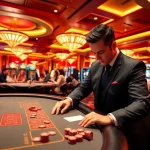 Engaging scene at Nhà cái Kuwin casino with players enjoying poker, roulette, and slot machines.