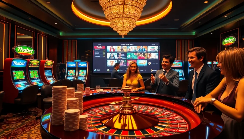 Experience thrilling gameplay at thabet.com with vibrant gaming tables and high-stakes excitement.