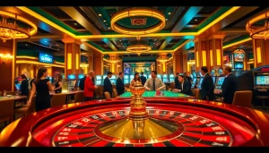 SODO casino players enjoy a thrilling roulette game in an elegant environment full of excitement.