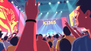 KJC365's vibrant entertainment event with engaging crowd and performers.