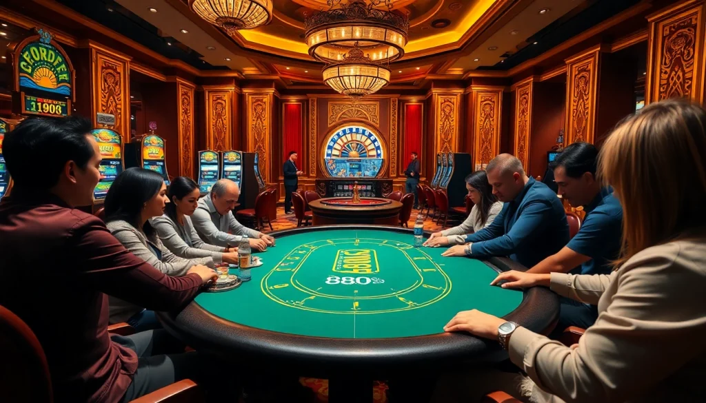 Experience high-stakes poker excitement at u888 casino with luxurious decor and vibrant gameplay.