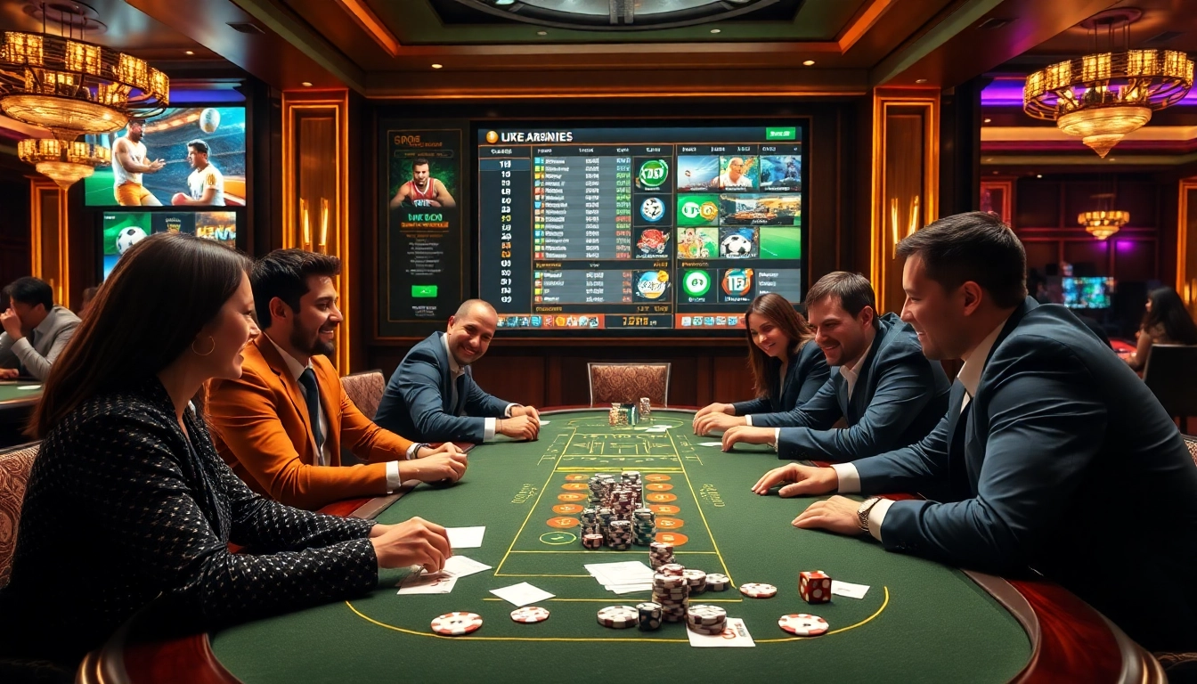 Players enjoying thrilling sports betting at UK88, highlighting excitement and professional gaming atmosphere.