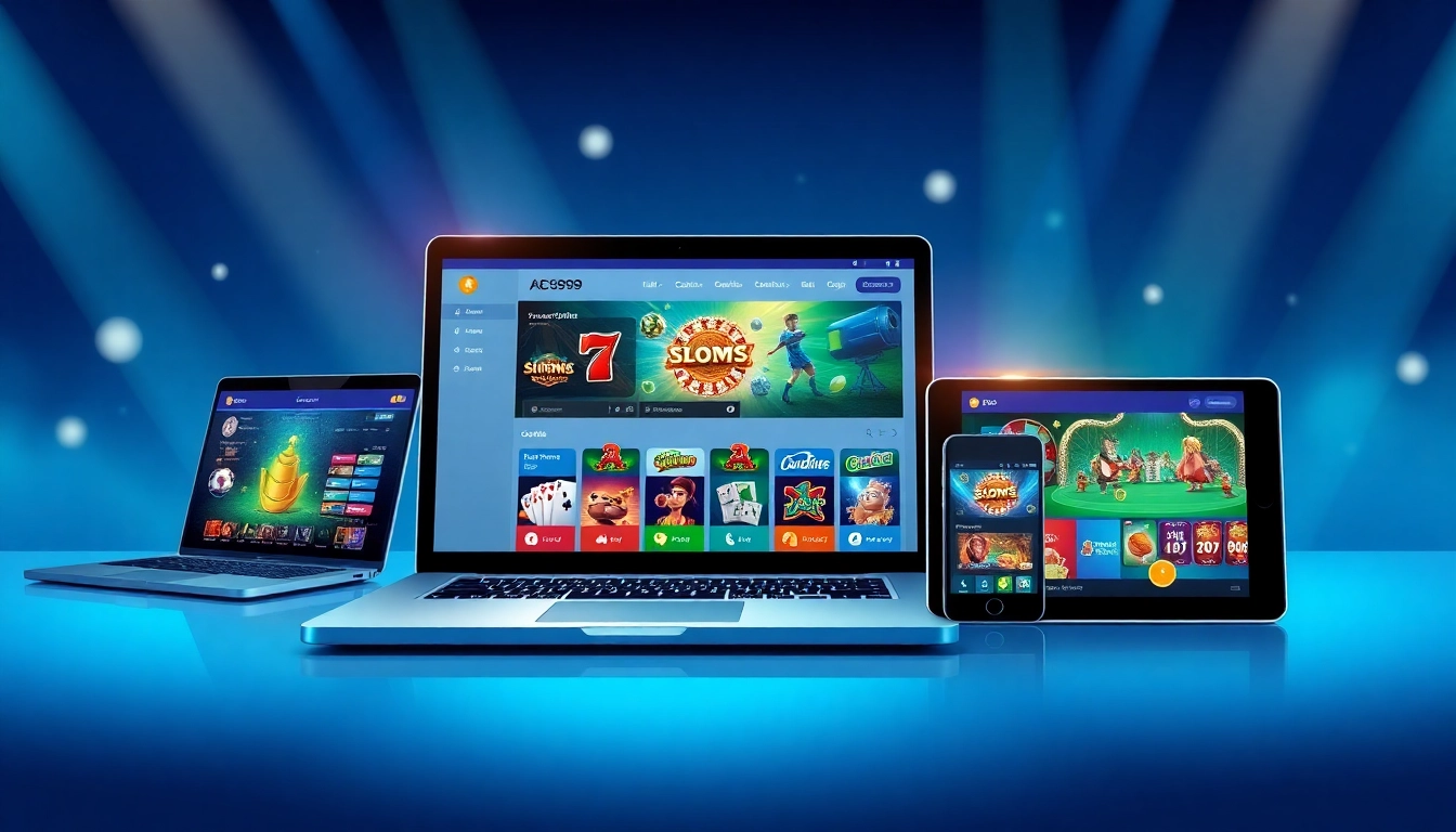 ABC999 online betting platform showcasing vibrant games and a user-friendly interface