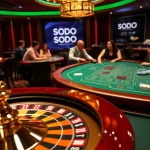 Experience the vibrant atmosphere at SODO Casino with players engaged in thrilling games.
