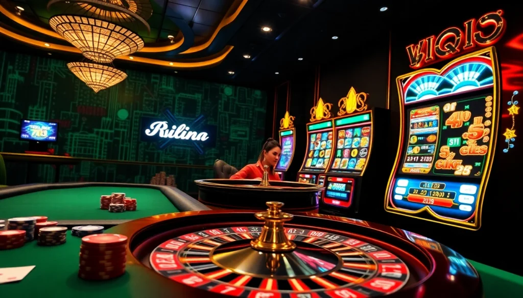 Engaging scene reflecting Trang chủ 789P with vibrant online gaming elements and casino visuals.
