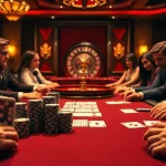 Players engage in high-stakes poker at 68VIP casino table, feeling excitement and luxury.
