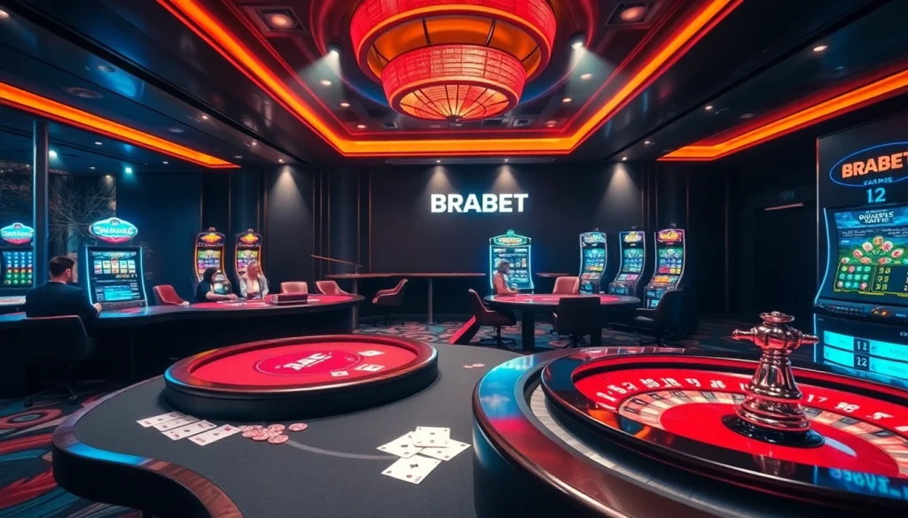 Engage in thrilling high-stakes games at BRABET's luxurious casino tables.