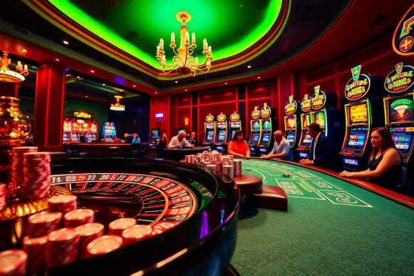 Engaging roulette table scene with players and hidden wiki elements for gambling excitement.
