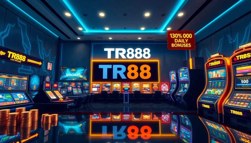 Engaging TR88 online gaming environment showcasing vibrant casino games and betting options.