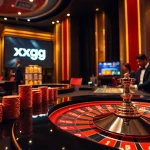 Exciting casino scene showcasing the página inicial xxgg with poker chips and roulette wheel in action.