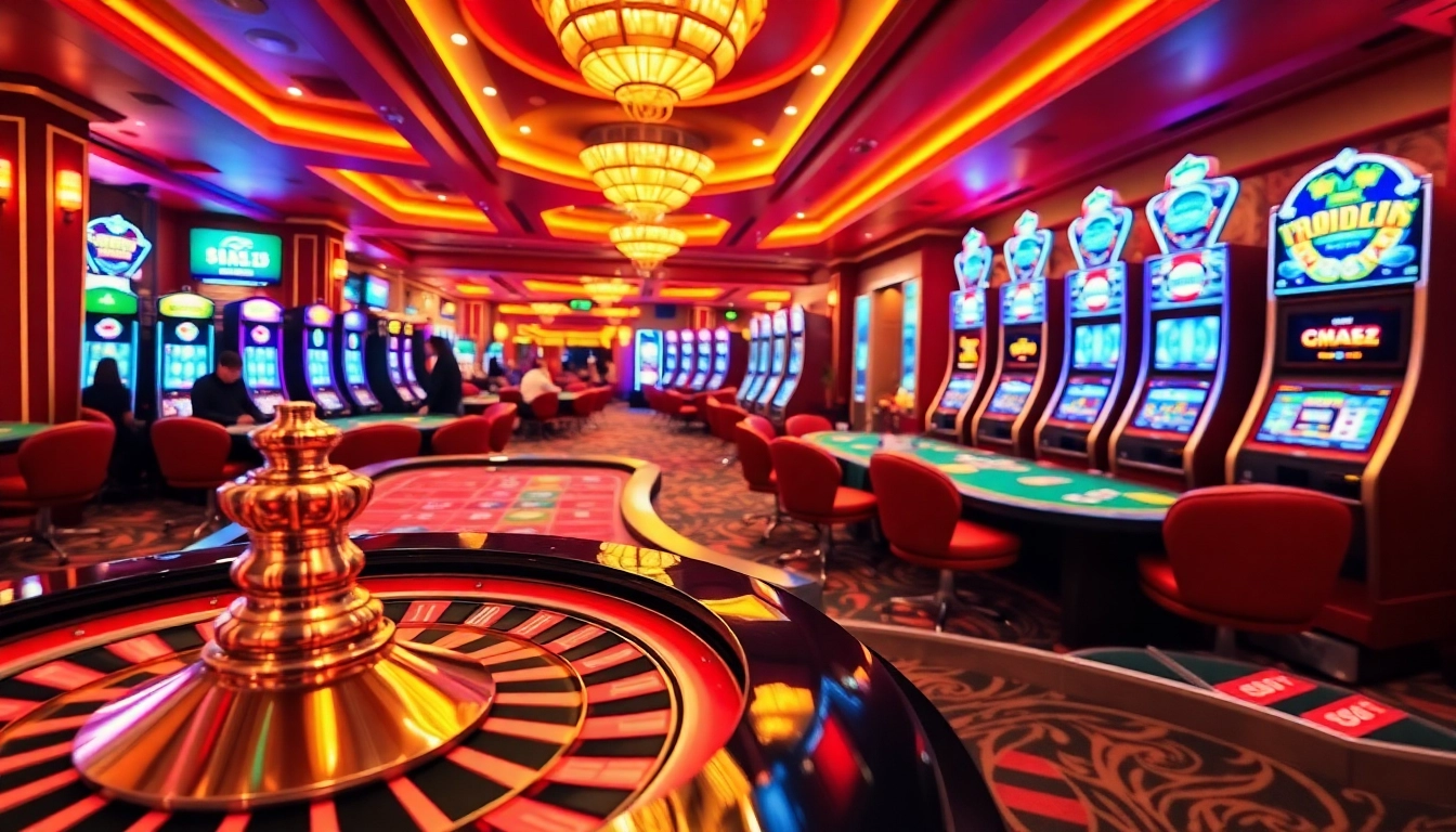Experience the thrill of MM88 PRESS at vibrant casino tables with roulette and slot machines.