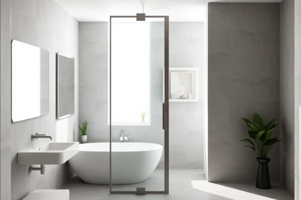 Découvrez une paroi de douche à l'italienne élégante offrant une esthétique moderne et épurée.