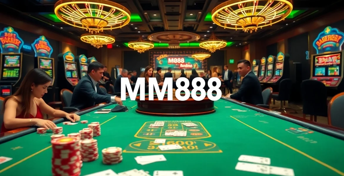 Engage in thrilling online gaming at MM88 with vibrant casino visuals and exciting gameplay.