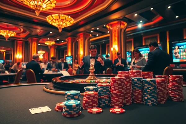 Players engaging at a roulette table, highlighting Nhà Cái 56WIN's thrilling casino atmosphere.