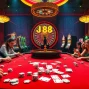 Players engaging at a J88 betting table in an upscale casino environment filled with excitement.