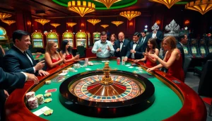 Experience thrilling gaming moments at Gopay88 Daftar with vibrant casino tables and players.