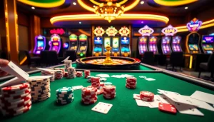 Experience thrilling gameplay at ok88 with vibrant casino elements and exciting gaming action.