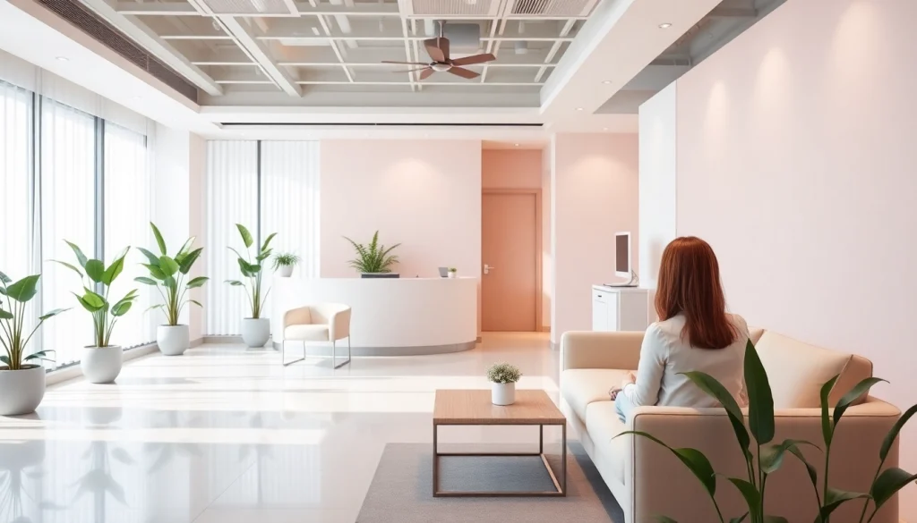 女性の薄毛治療クリニックの環境、信頼と専門性を示す。