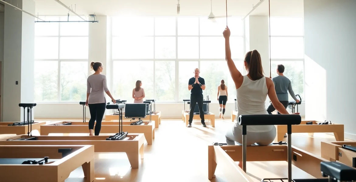 自然光が差し込むモダンなスタジオで専門的な指導を受けられるマシンピラティスおすすめクラス