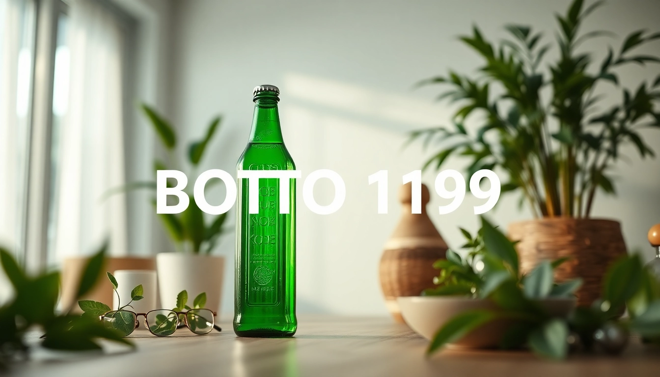 Stylish green botol169 among eco-friendly products in a modern lifestyle setting.