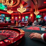 Exciting gaming scene at nhà cái 89bet, featuring players engaged at a vibrant casino table with cards and chips.