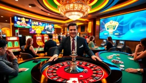 Experience thrilling gameplay at https://sodo66new.com with vibrant casino scenes and professional dealers.