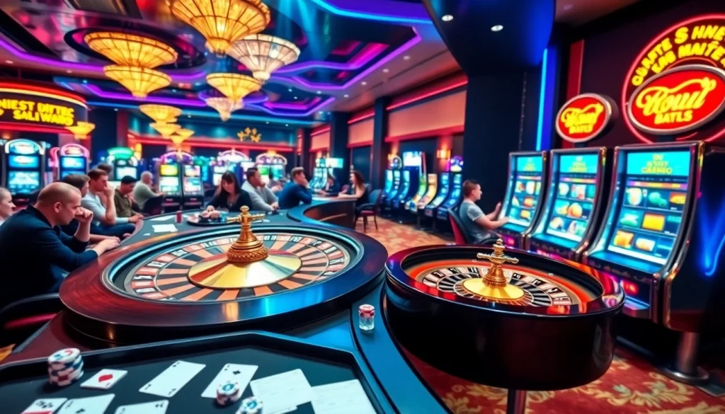 Players enjoying engaging games at a luxury casino while exploring betting options on https://okfun.uk.net/.