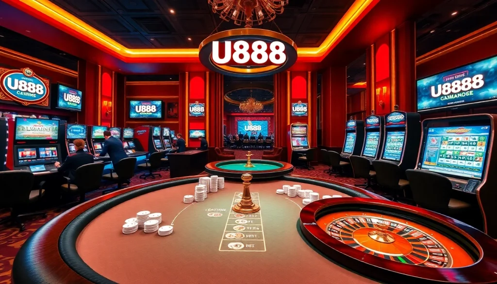 Experience thrilling action at U888 online casino with vibrant tables, games, and engaging visuals.