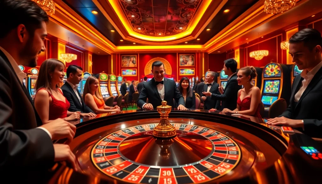 Exciting casino moments at nk88 with vibrant roulette action and engaged players.