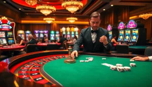 Experience high-stakes excitement at Luckywin with vibrant poker chips and roulette tables!