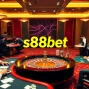 S88bet players betting on exciting games at a luxurious casino.
