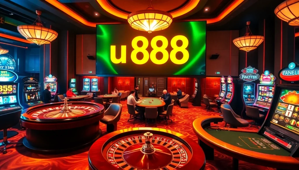 Experience excitement at u 888 with digital gambling tables and vibrant slot machines.