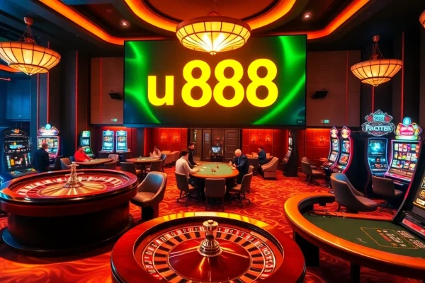 Experience excitement at u 888 with digital gambling tables and vibrant slot machines.