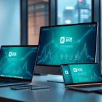 快连下载 app interface on multiple devices in a modern digital workspace
