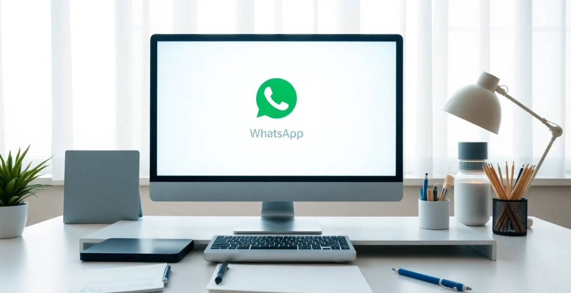 展示 WhatsApp网页版界面的引人入胜工作区，体现现代通信。