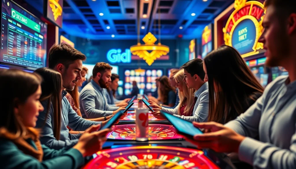 Engaged players exploring the vibrant online platform of 789bet, showcasing gaming excitement.