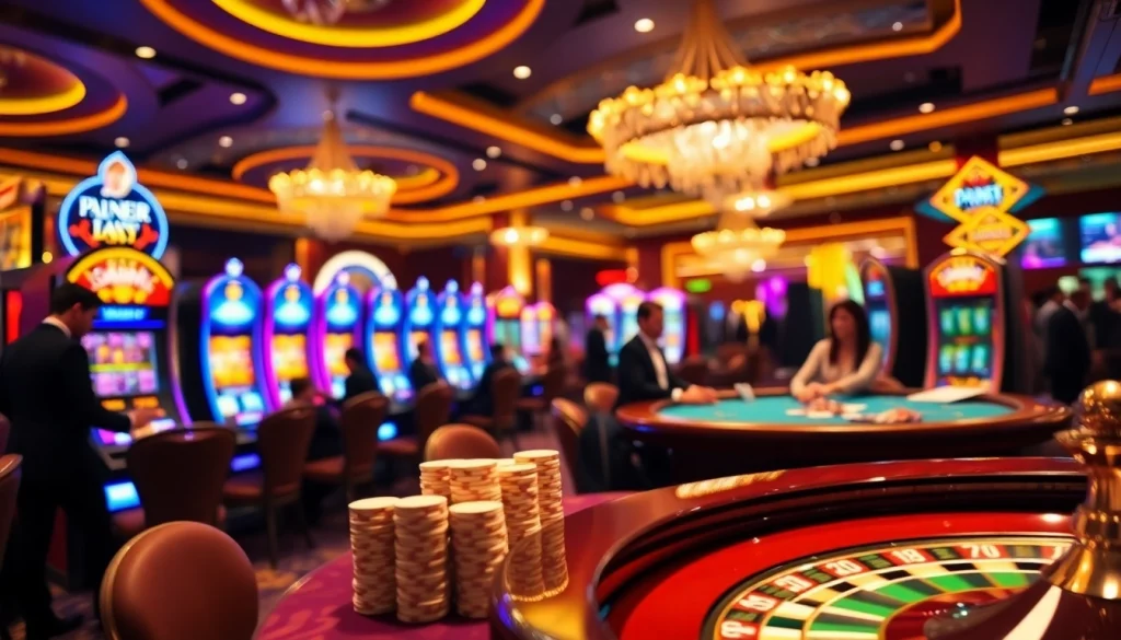 Experience the excitement of gambling at https://tg88co.com/ with vibrant casino visuals showcasing gaming action.