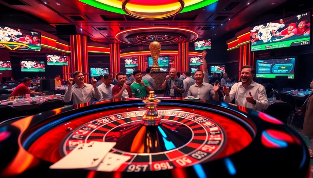 Experience the electric atmosphere of แทงบอลโลก with competitive soccer betting at vibrant casino tables.