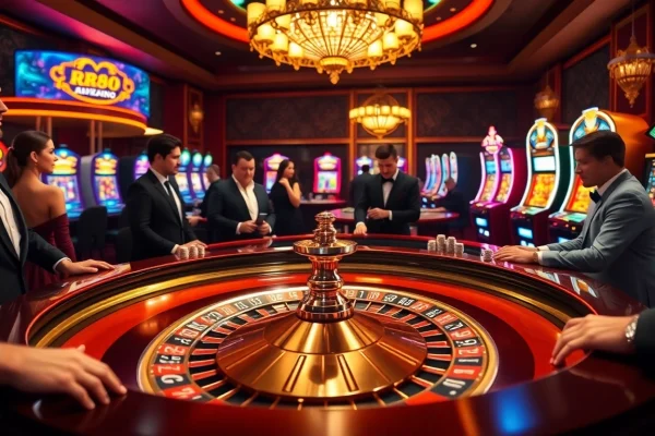 Experience the thrill of RR88 at an elegant casino with vibrant games and exciting betting.