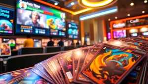 エクストレカ おすすめ コレクタブルカードとデジタルインターフェースを特徴とするゲームシーン